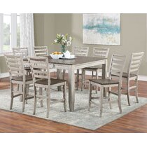 Counter height dining outlet table seats 8